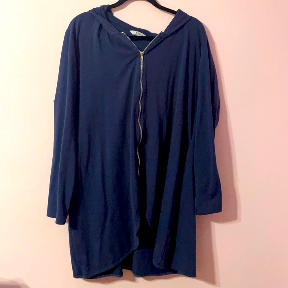 Navy hoodie in 2x-3x